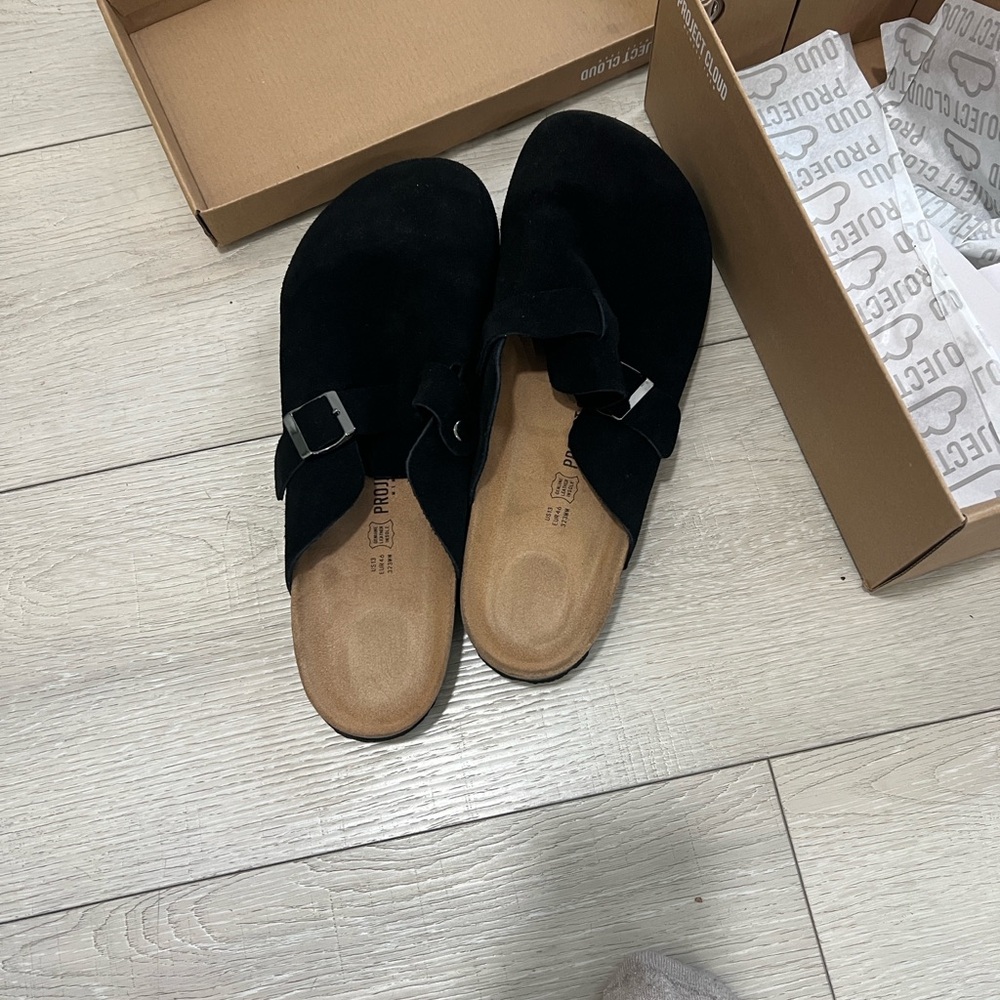 Black Project Cloud Suede Clogs NWT